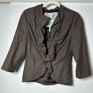 Anthropologie Tabitha Brown Terrace House Wool Blazer Jacket Sz 8